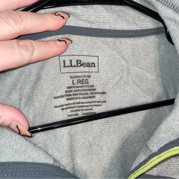 Ll bean semi fitted fleece 3/4 zip. Men’s large - Picture 5 of 7